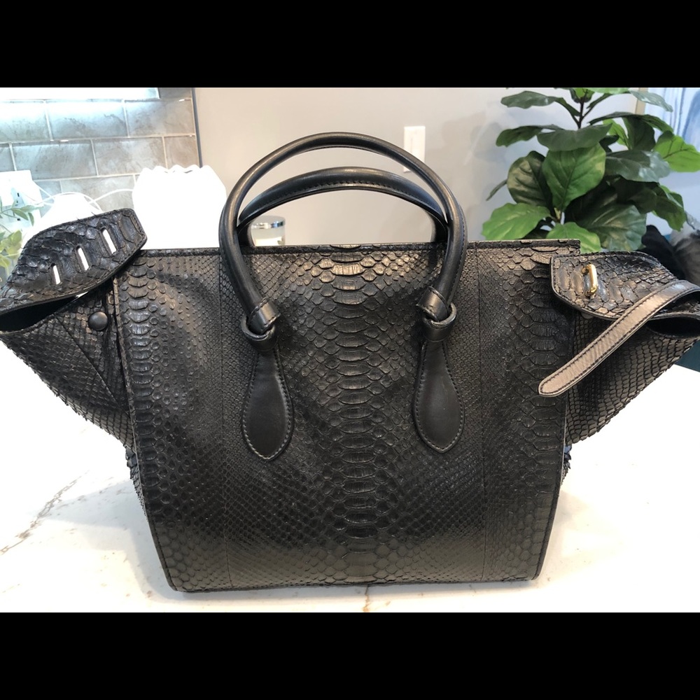 Authentic Python Leather With Calfskin Trimmer - image 2